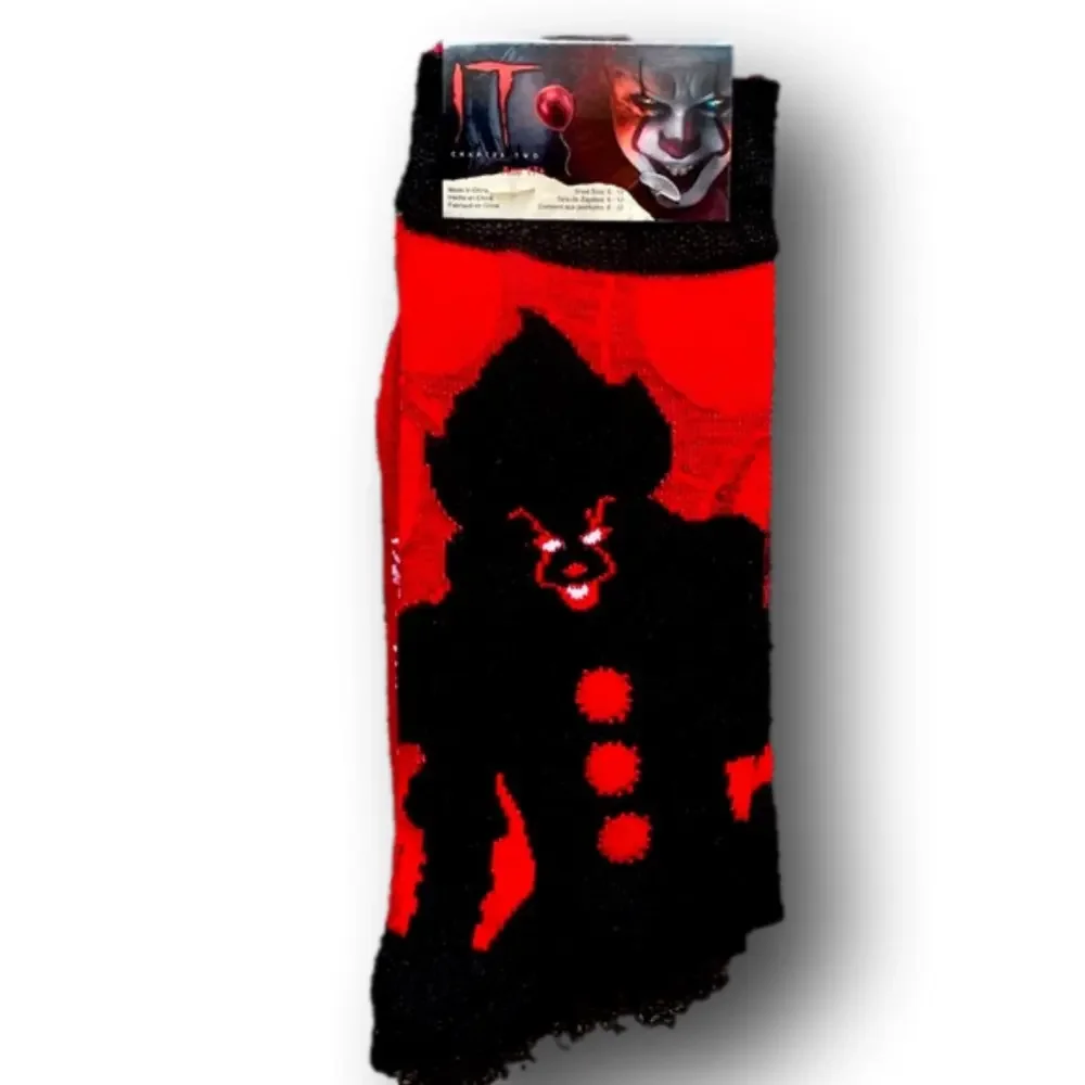 2-Pack IT Chapter Two Pennywise Funny Novelty Crew Socks - NWT